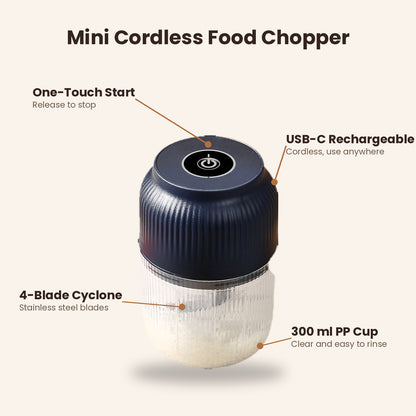 2-in-1 Electric Mini Chopper & Egg Whisk