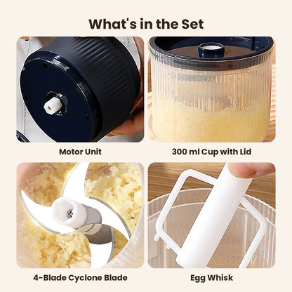 2-in-1 Electric Mini Chopper & Egg Whisk