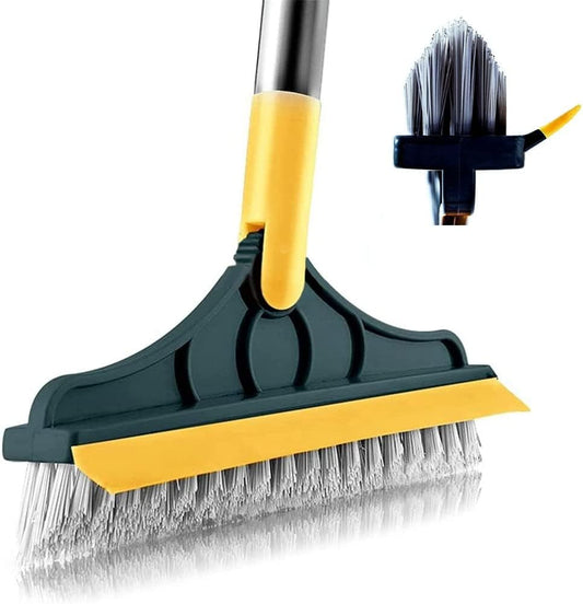 2-in-1 Long Handle Floor & Grout Scrub Brush
