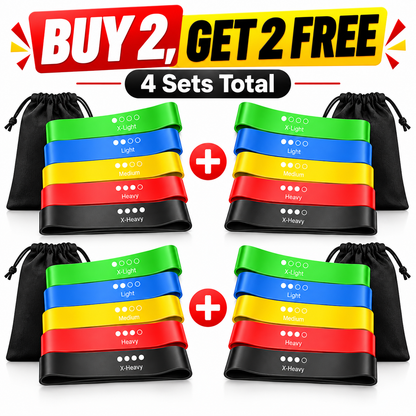 Resistance Bands Exercise Bands Set, 5-Levels for Home Gym, Yoga & Pilates
