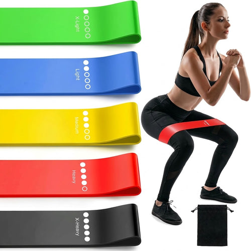 Resistance Bands Exercise Bands Set, 5-Levels for Home Gym, Yoga & Pilates
