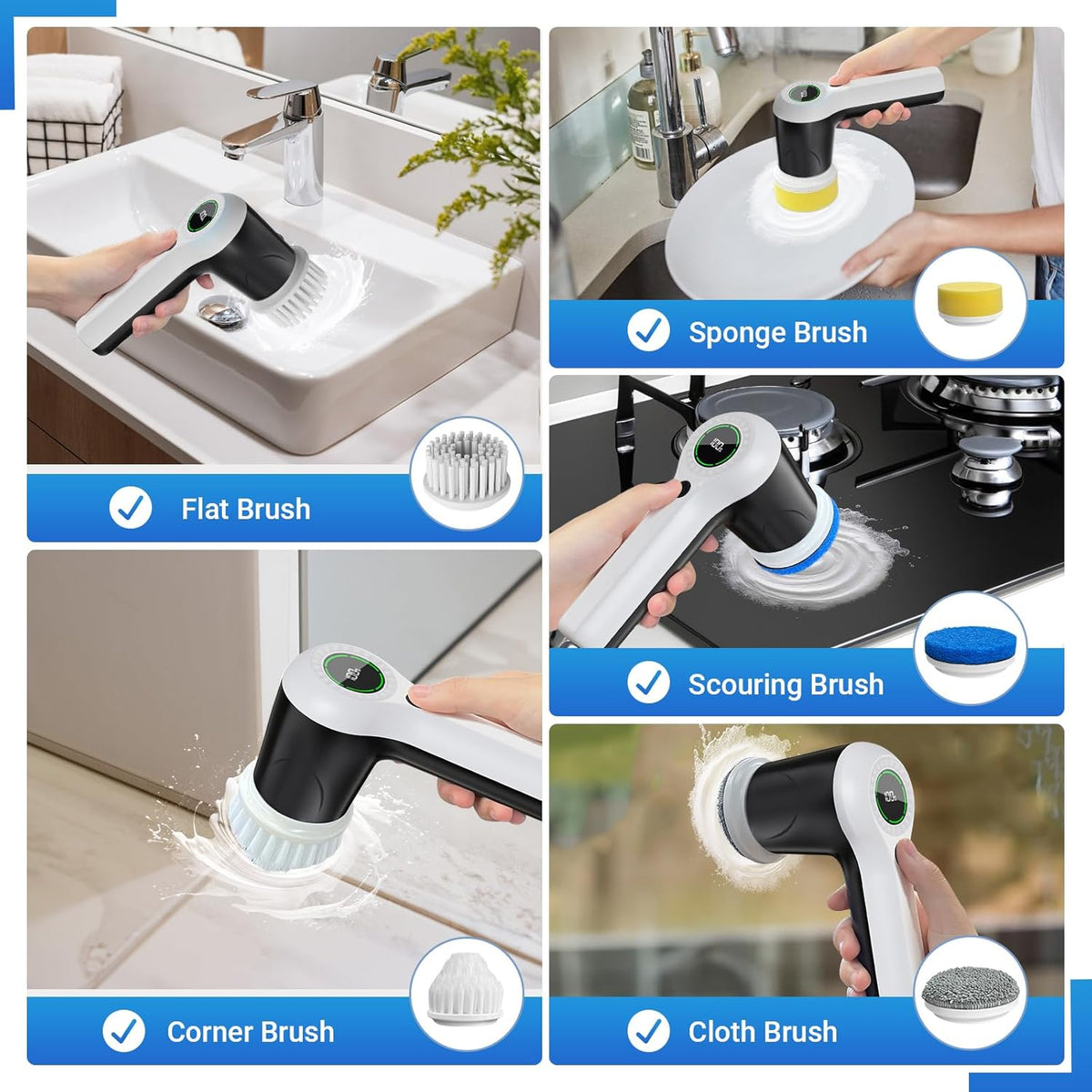 Cordless Electric Spin Scrubber