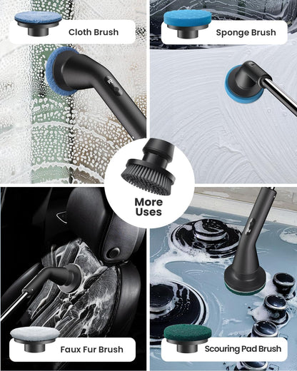 Electric Spin Scrubber with Extendable Handle