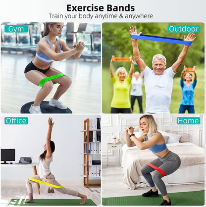 Resistance Bands Exercise Bands Set, 5-Levels for Home Gym, Yoga & Pilates