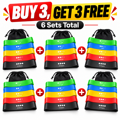 Resistance Bands Exercise Bands Set, 5-Levels for Home Gym, Yoga & Pilates